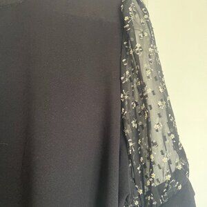 New with Tags CeCe Top with Sheer Sleeve